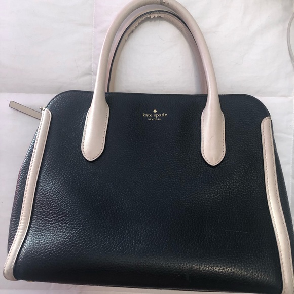 Kate Spade black and off white purse - Picture 2 of 8